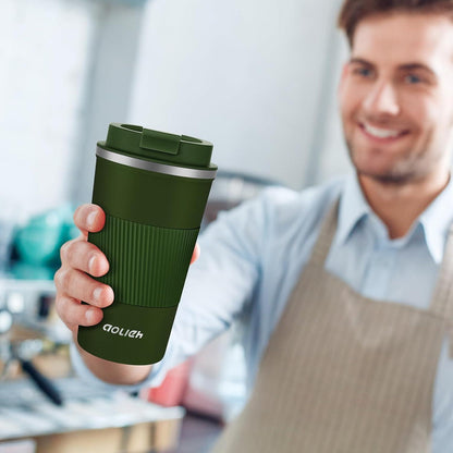 Thermobecher Kaffeebecher Edelstahl 510ML Auslaufsicher Isolierbecher