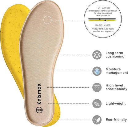 Memory Schaum Einlegesohlen Weich Beige Gr.36-47EU Sport