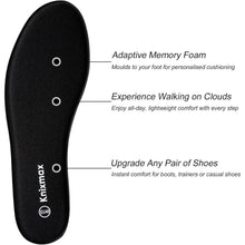 Memory Schaum Einlegesohlen Schwarz für Herren Damen Fußbett