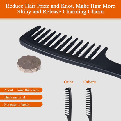 Breiter Friseurkamm Set 3PCS Carbon Antistatisch Hitzebeständig