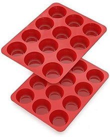 Silikon Muffinform für 12 Muffins - 2er Set, Cupcake Formen