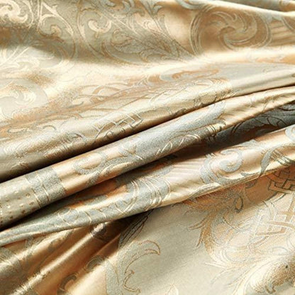 Satin Bettwäsche Set 200x200 cm | Gelb, Blumen, Wendebettwäsche