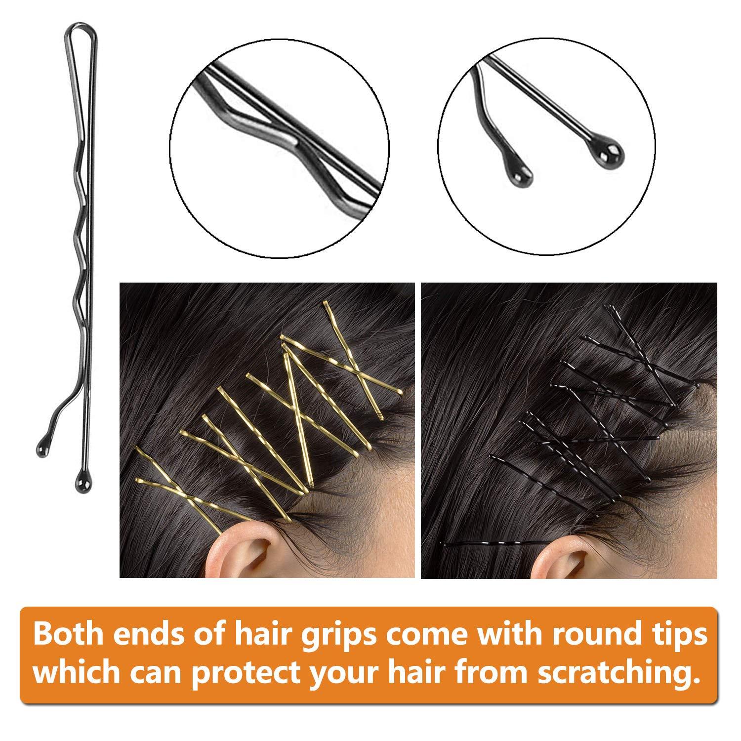 150er Set Metall Haarnadeln Wellenform 5 cm Bobby Pins Haarspangen