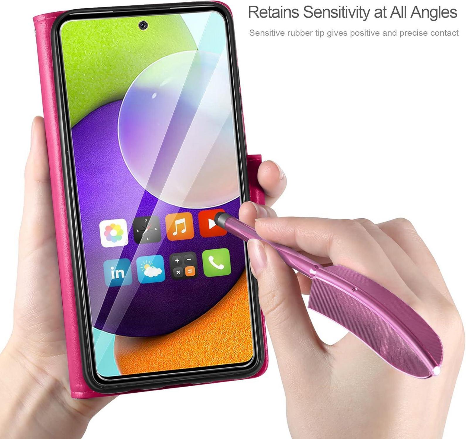 Leder Wallet Hülle Kompatibel mit Samsung Galaxy A52 5G/4G/A52S 5G