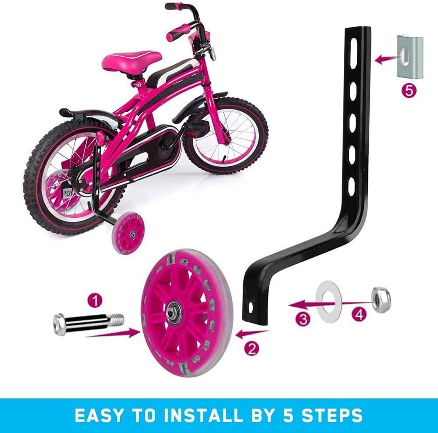 Stützräder Kinderfahrrad Rosa Hilfsräder 3,0 mm dick