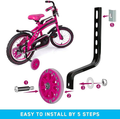 Stützräder Kinderfahrrad Rosa Hilfsräder 3,0 mm dick