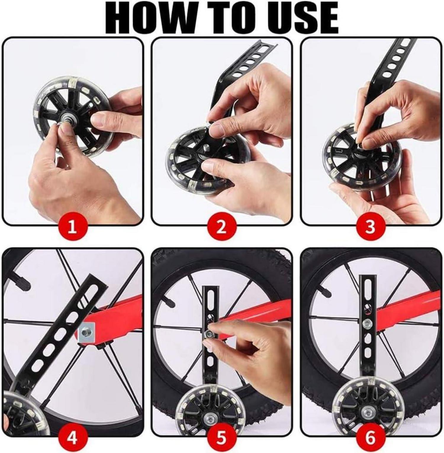 Stützräder Fahrrad Universal Kinder Erwachsene Rosa 1 Stück