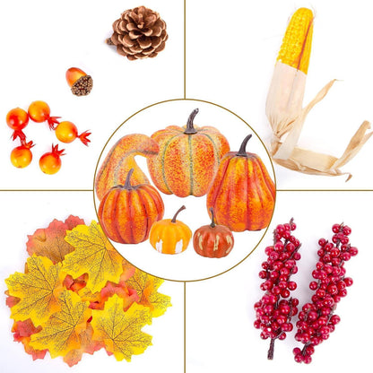 Künstliche Früchte Set 49 Stück Herbstdeko Halloween