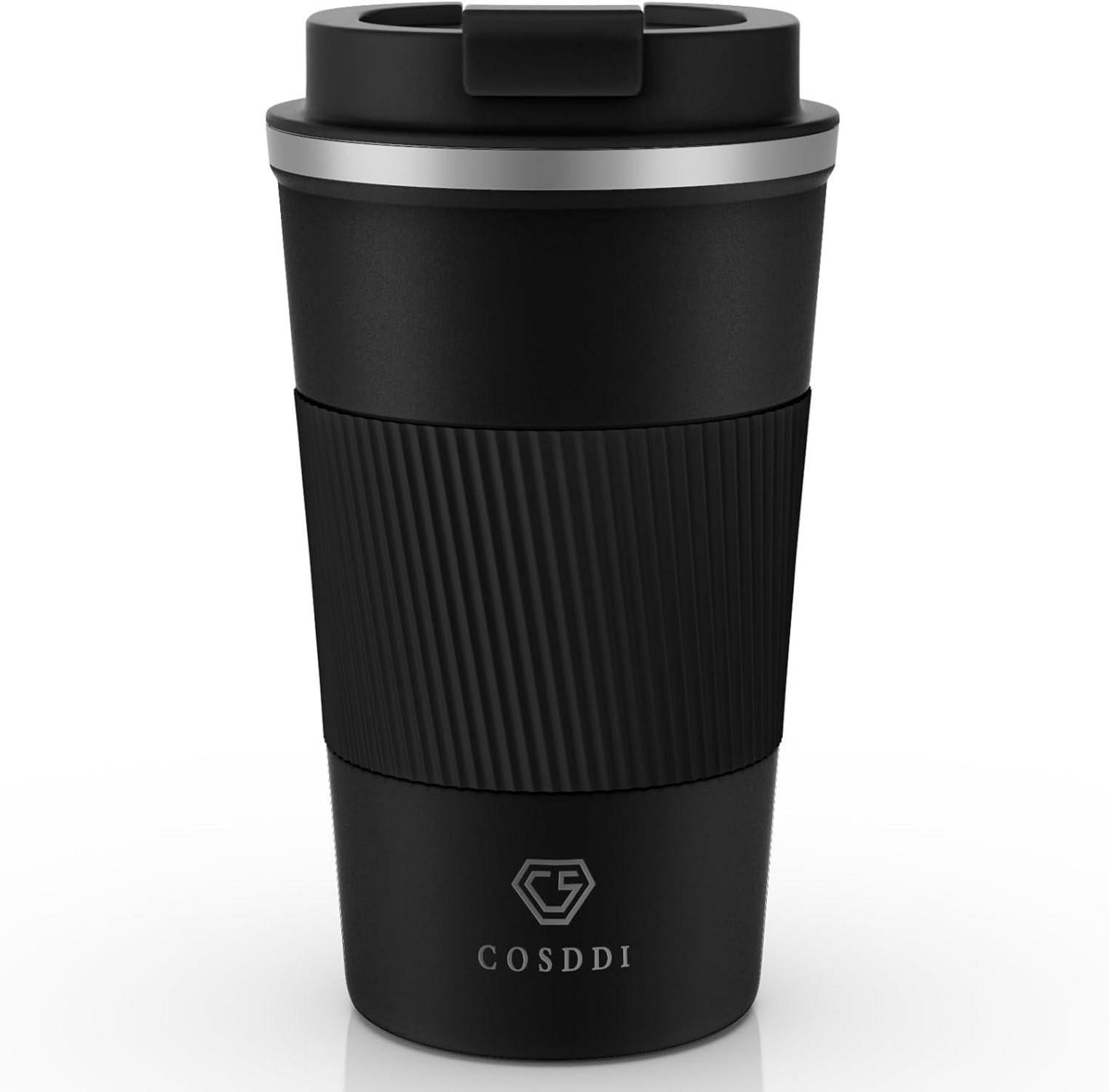 Thermobecher Edelstahl Isolierbecher Vakuum 18oz 510ml Schwarz