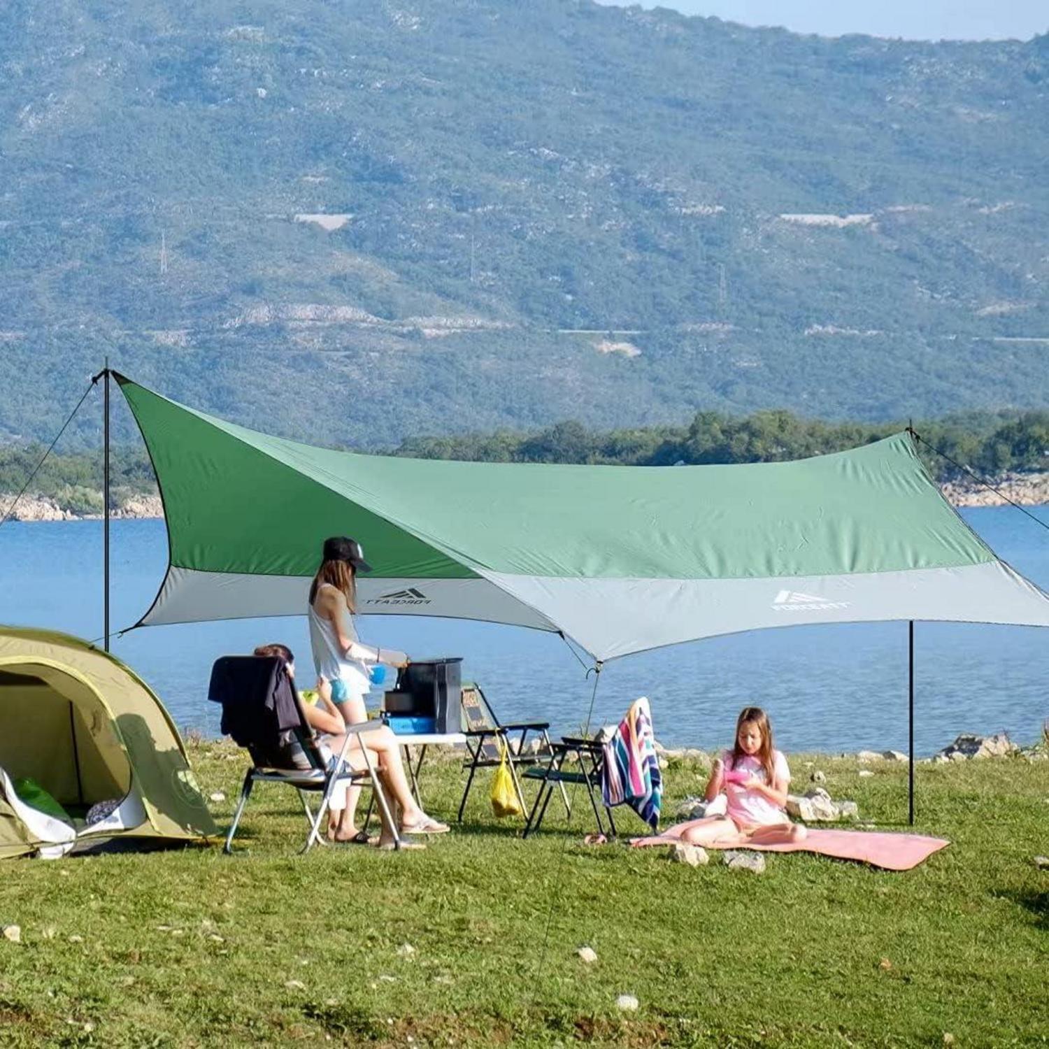 Ultraleichte Zeltplane 3,7 * 4,3 m mit 6
