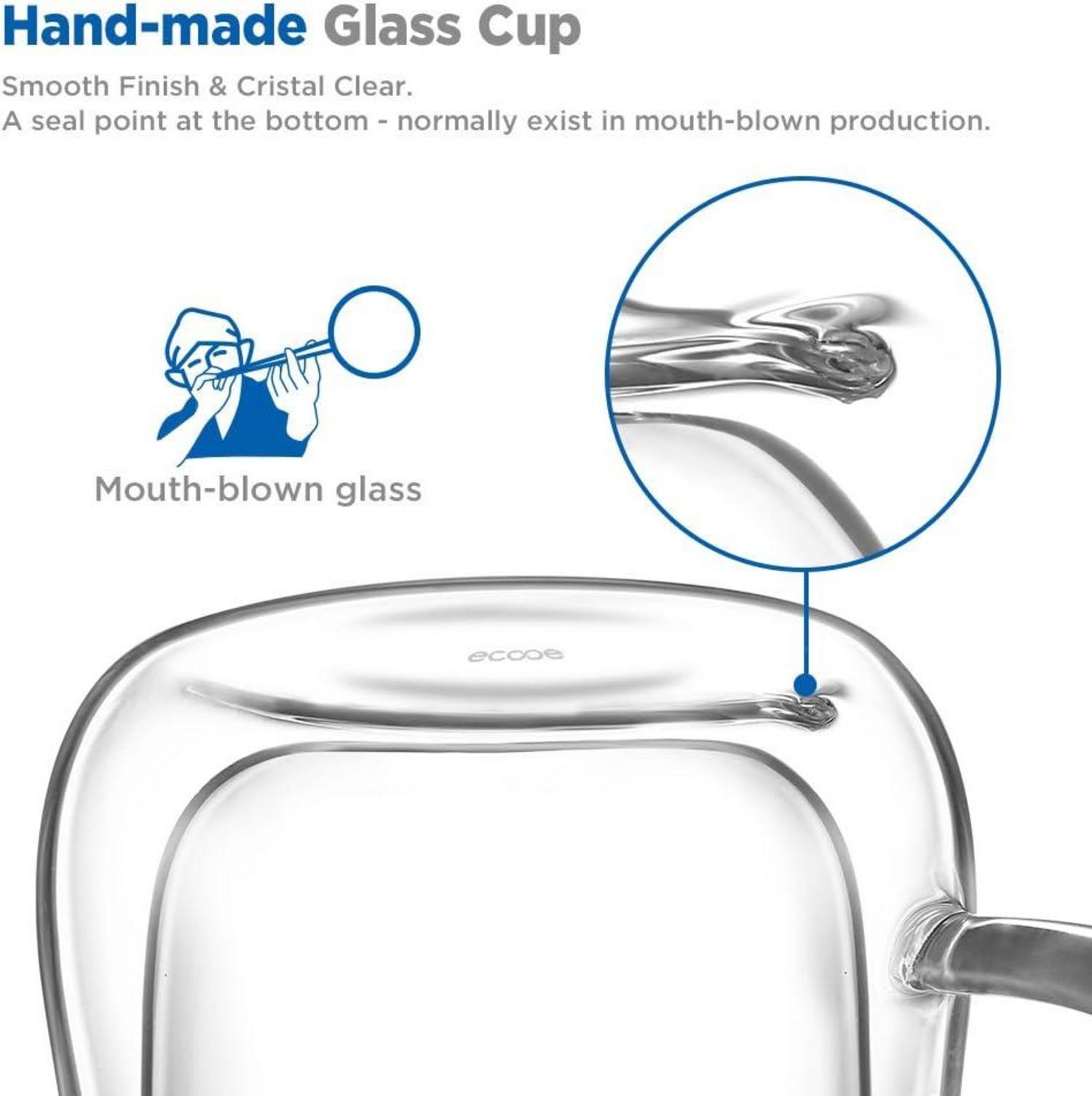 Doppelwandige Gläser Borosilikatglas Kaffeetassen Set 240ml
