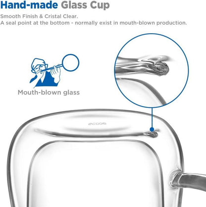 Doppelwandige Gläser Borosilikatglas Kaffeetassen Set 240ml
