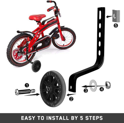 Stützräder Universal für Kinderfahrrad Schwarz/1PCS