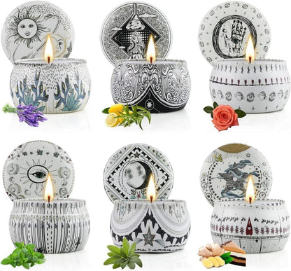 Tarot Duftkerzen Geschenkset 6er Lavendel Sojawachs Aromatherapie