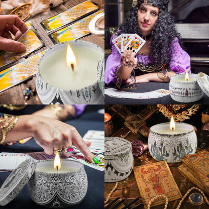 Tarot Duftkerzen Set 6 Kerzen Lavendel Aromatherapie Geschenk Frauen