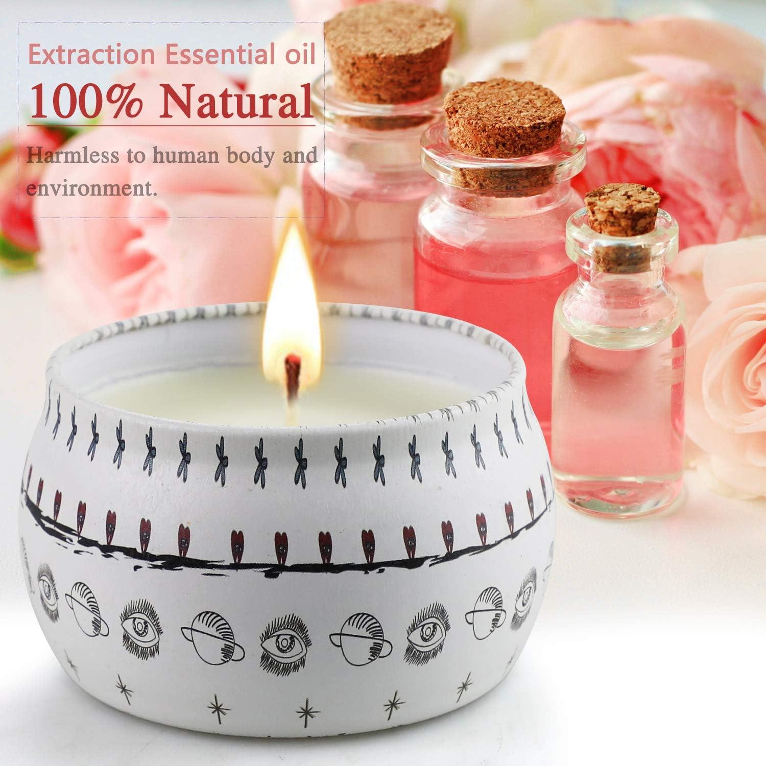 Tarot Duftkerzen Geschenkset 6er Lavendel Kerze Aromatherapie 30h 160g