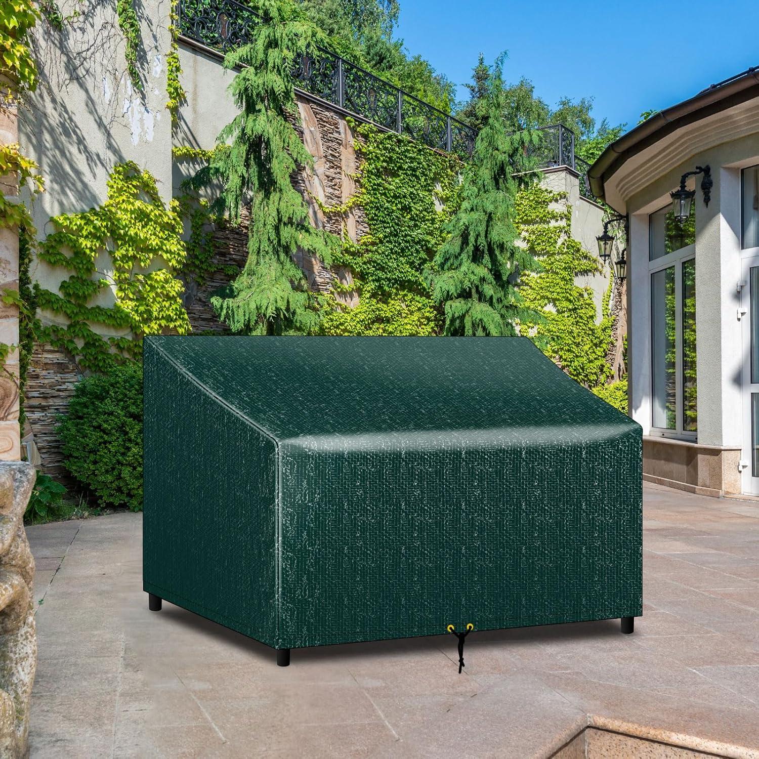 Wasserdichte Gartenbankabdeckung Grün 134x66x63/89cm 2-Sitzer Patio