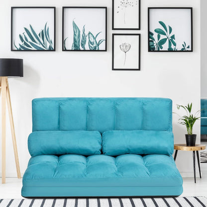 2-Sitzer Bodensofa mit Schlaffunktion & 6-stufiger Verstellung