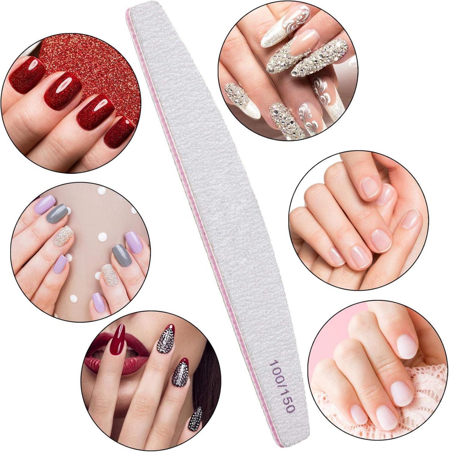 Professionelle Nagelfeilen-Set 18 Stück 100/150 Körnung für Gelnägel