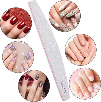 Professionelle Nagelfeilen-Set 18 Stück 100/150 Körnung für Gelnägel