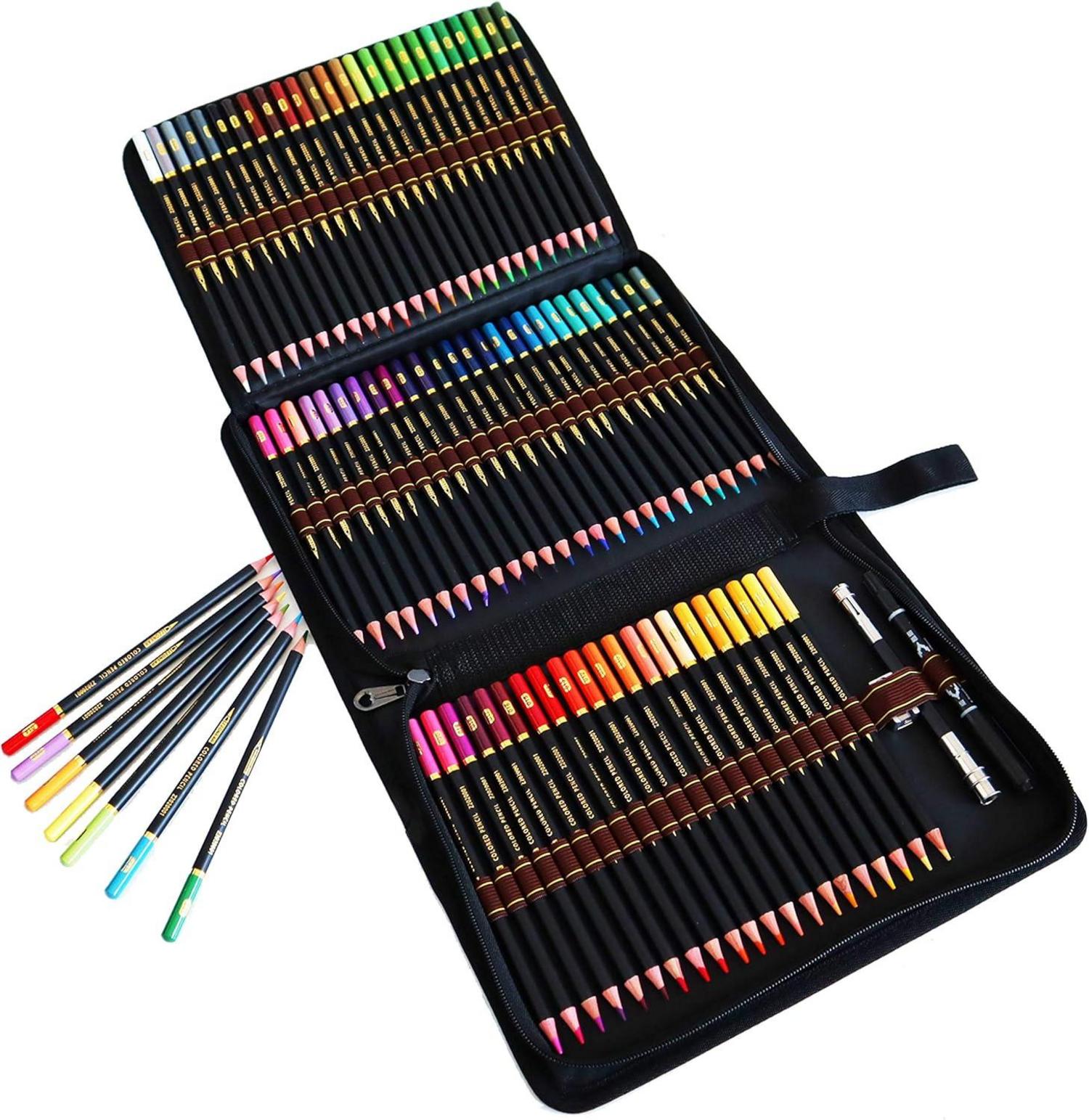 72er Buntstift Set mit Premium Reißverschluss Fall