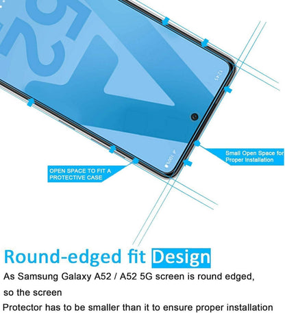 Panzer Schutz Glas Samsung Galaxy A52 A52S 5G 9H Ultra-klar
