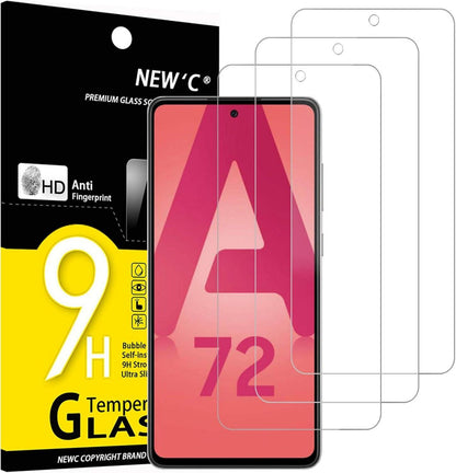Panzer Schutz Glas Samsung Galaxy A72 5G 3 Stück 9H Härte Ultra-klar