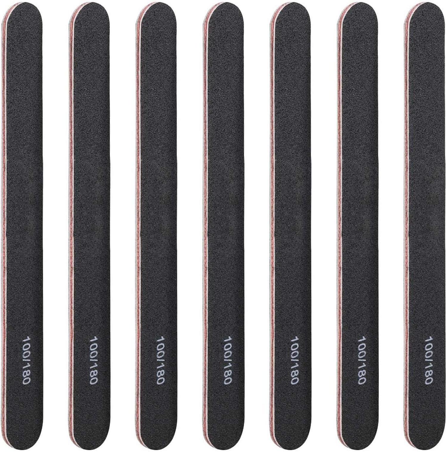 25 Stück Schwarze Nagelfeile 100/180 Salonqualität für Nägel und Haustiere