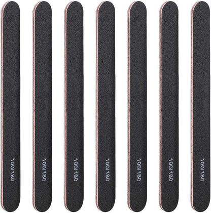 25 Stück Schwarze Nagelfeile 100/180 Salonqualität für Nägel und Haustiere