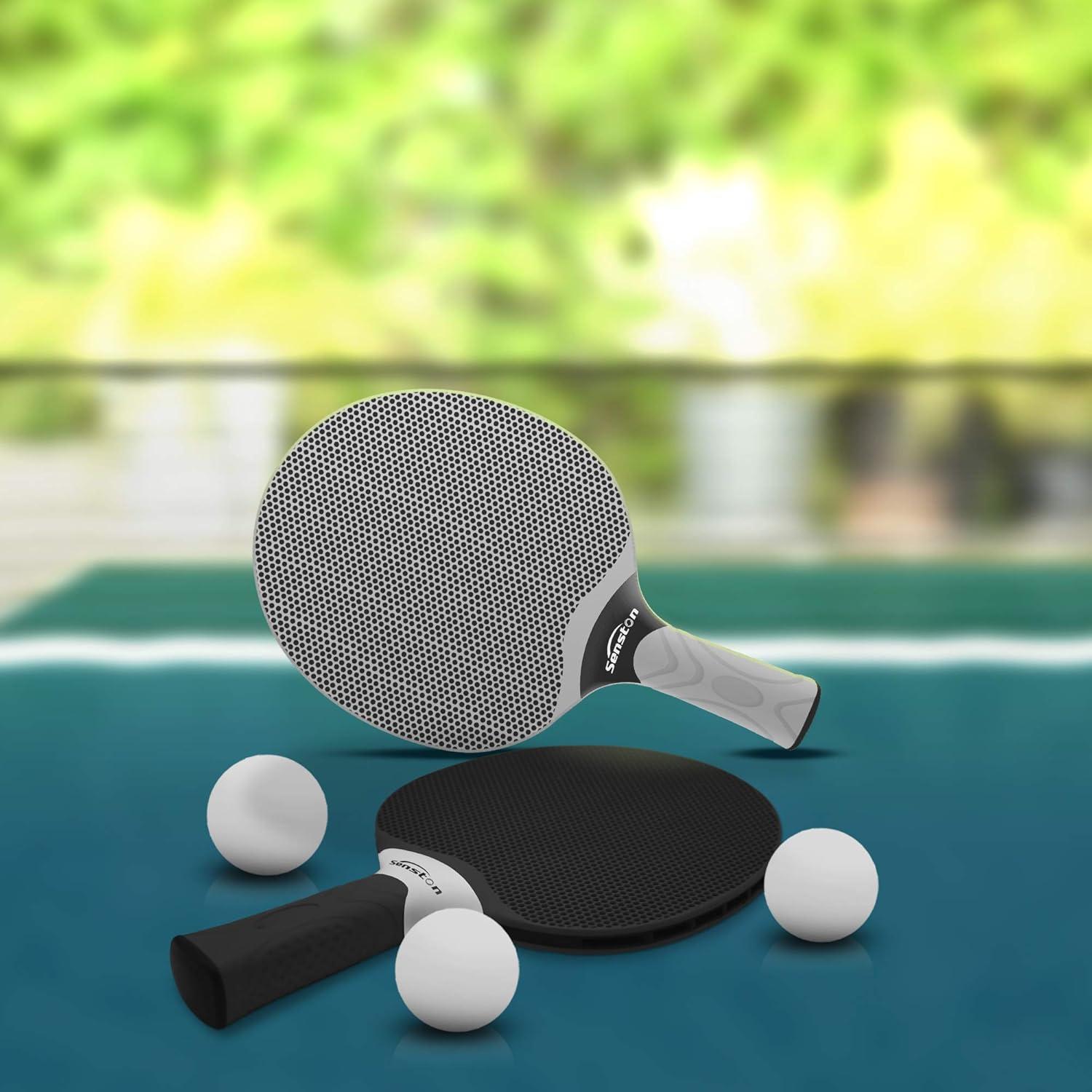 Tischtennisschläger Set mit 4 Schlägern, 6 Bällen & Taschen