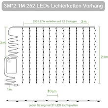 KASZOO 12 Stück Efeu Künstlich Lichterkette mit 252 LEDs