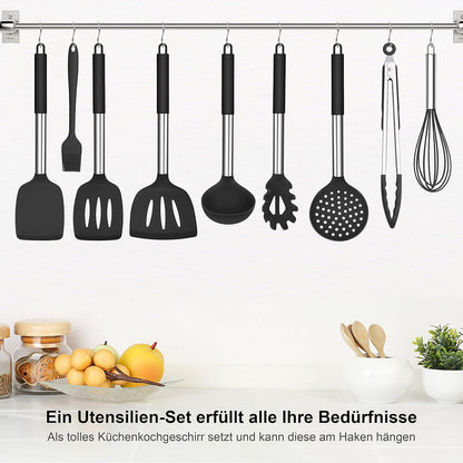 Silikon Küchenhelfer Set 25-teilig Edelstahlgriff