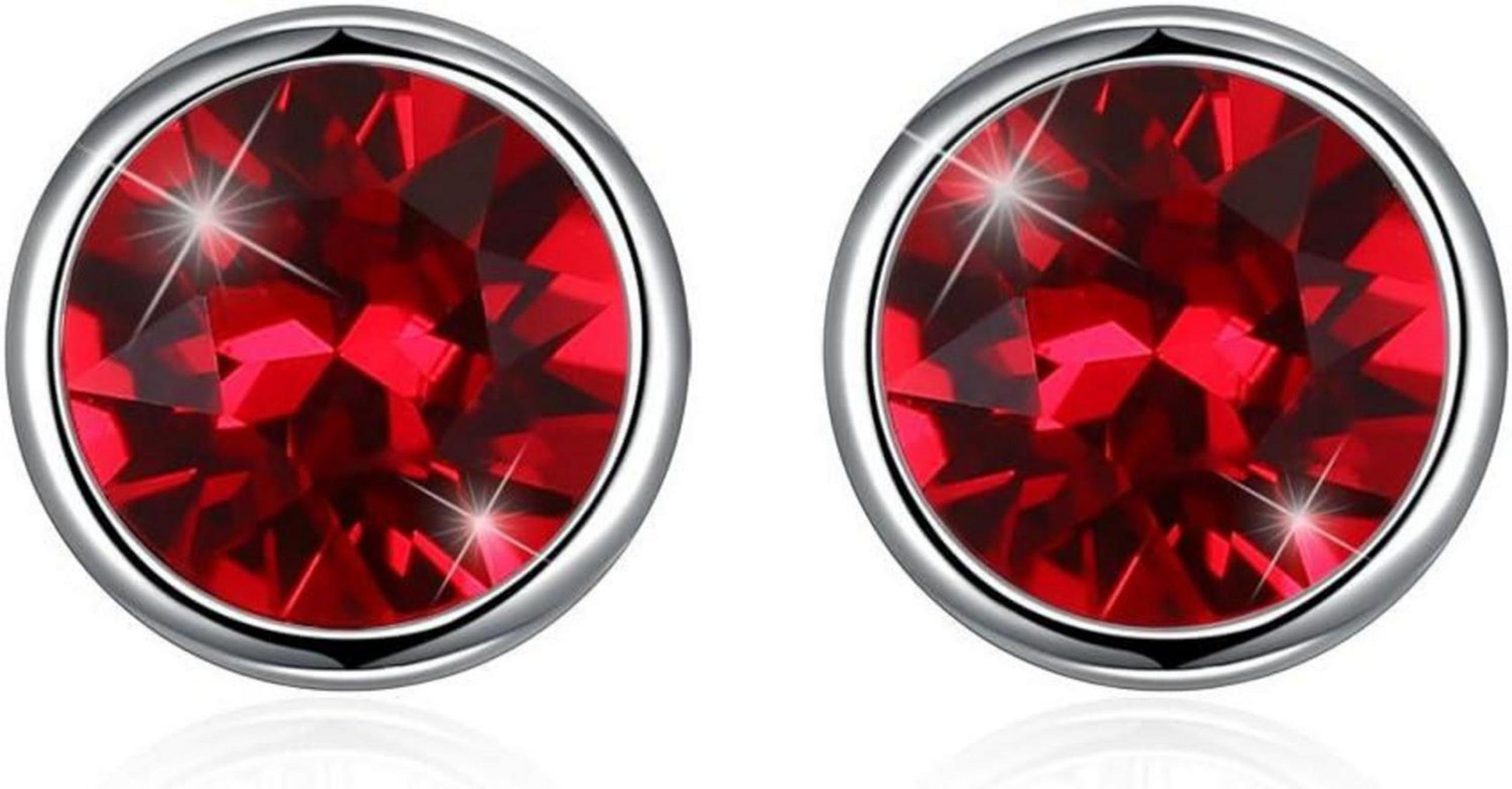 Josfeva Damen Ohrstecker 925 Silber Kristall Cluster Geschenkbox