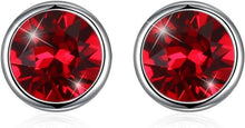 Josfeva Damen Ohrstecker 925 Silber Kristall Cluster Geschenkbox