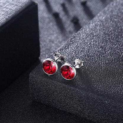 Josfeva Damen Ohrstecker 925 Silber Kristall Cluster Geschenkbox