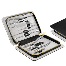 Professionelles 9-in-1 Maniküre-Set aus Edelstahl mit PU-Lederetui