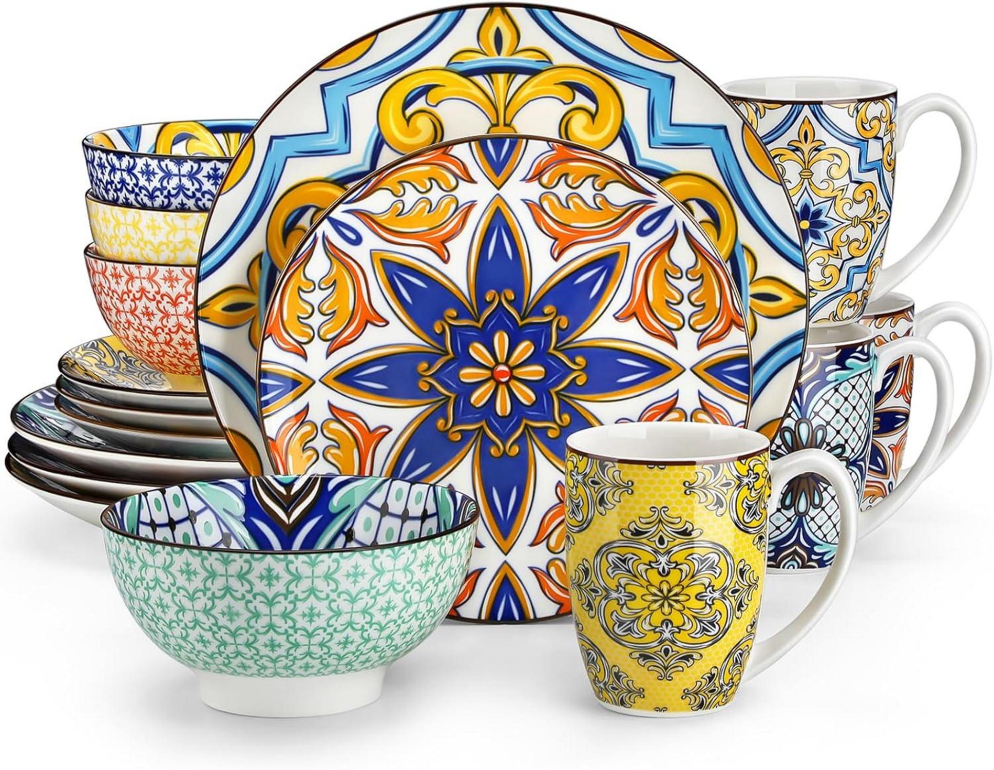 Orientalisches Tafelservice Porzellan Set 16-teilig Jasmin Serie