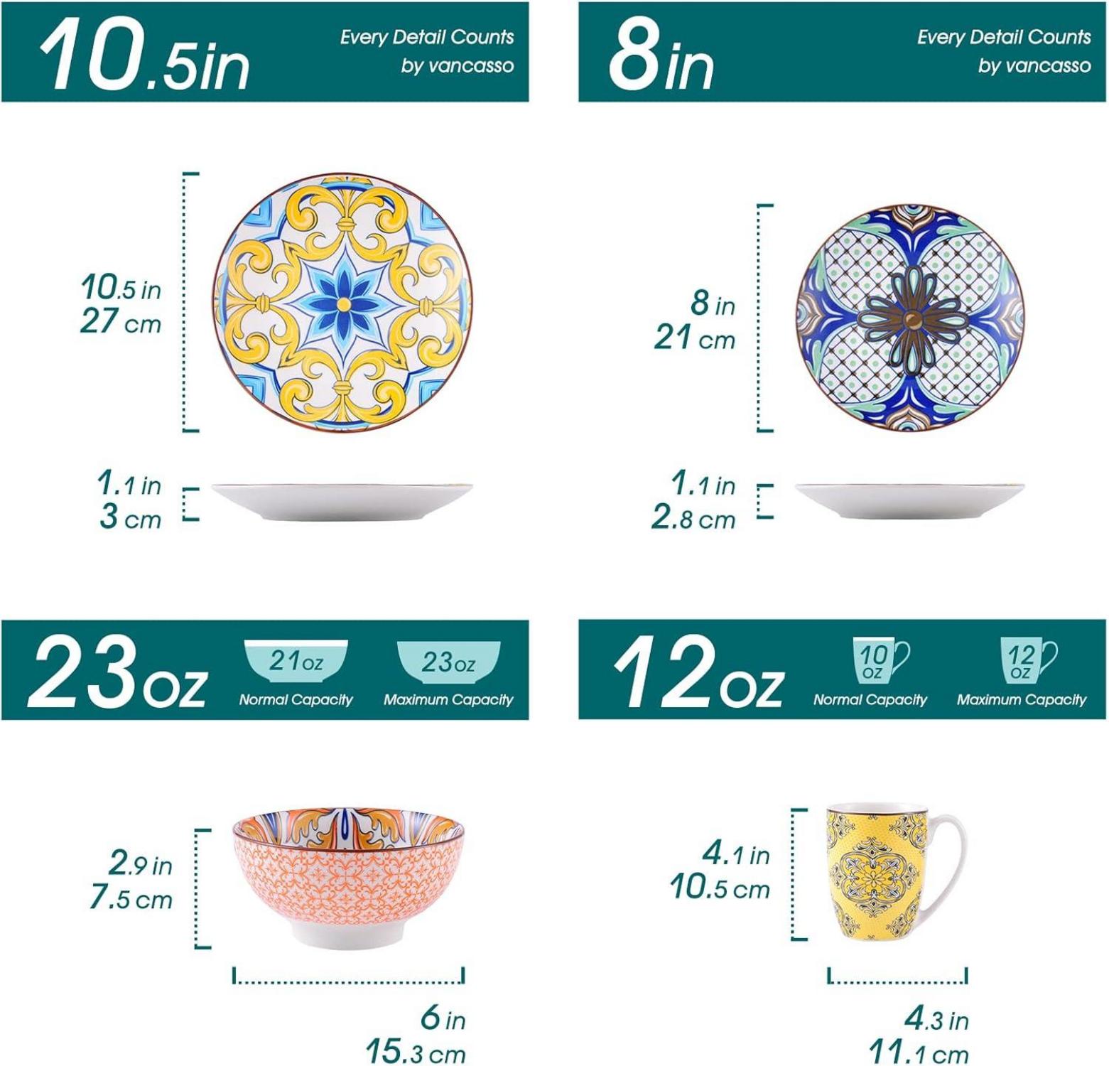 Tafelservice Porzellan Jasmin 16-teilig orientalisches