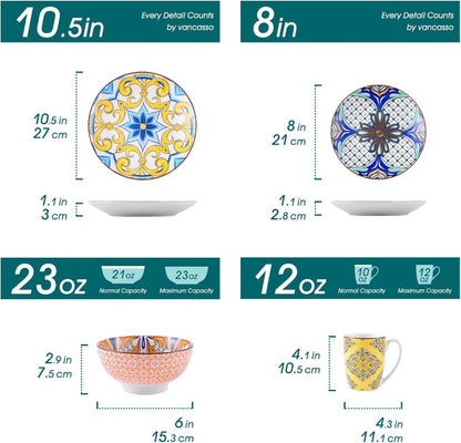 Tafelservice Porzellan Jasmin 16-teilig orientalisches