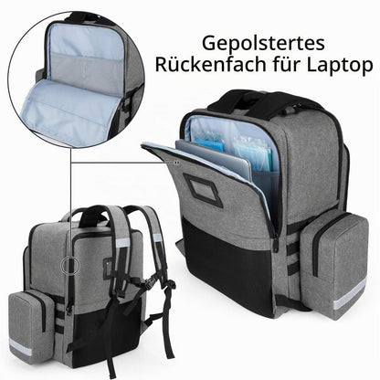 Erste Hilfe Rucksack Grau – Notfalltasche für Rettungsdienste