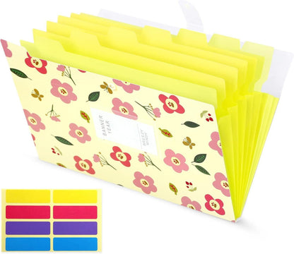 Fächermappe A4 Dokumentenmappe 8 Fächer Organizer gelb