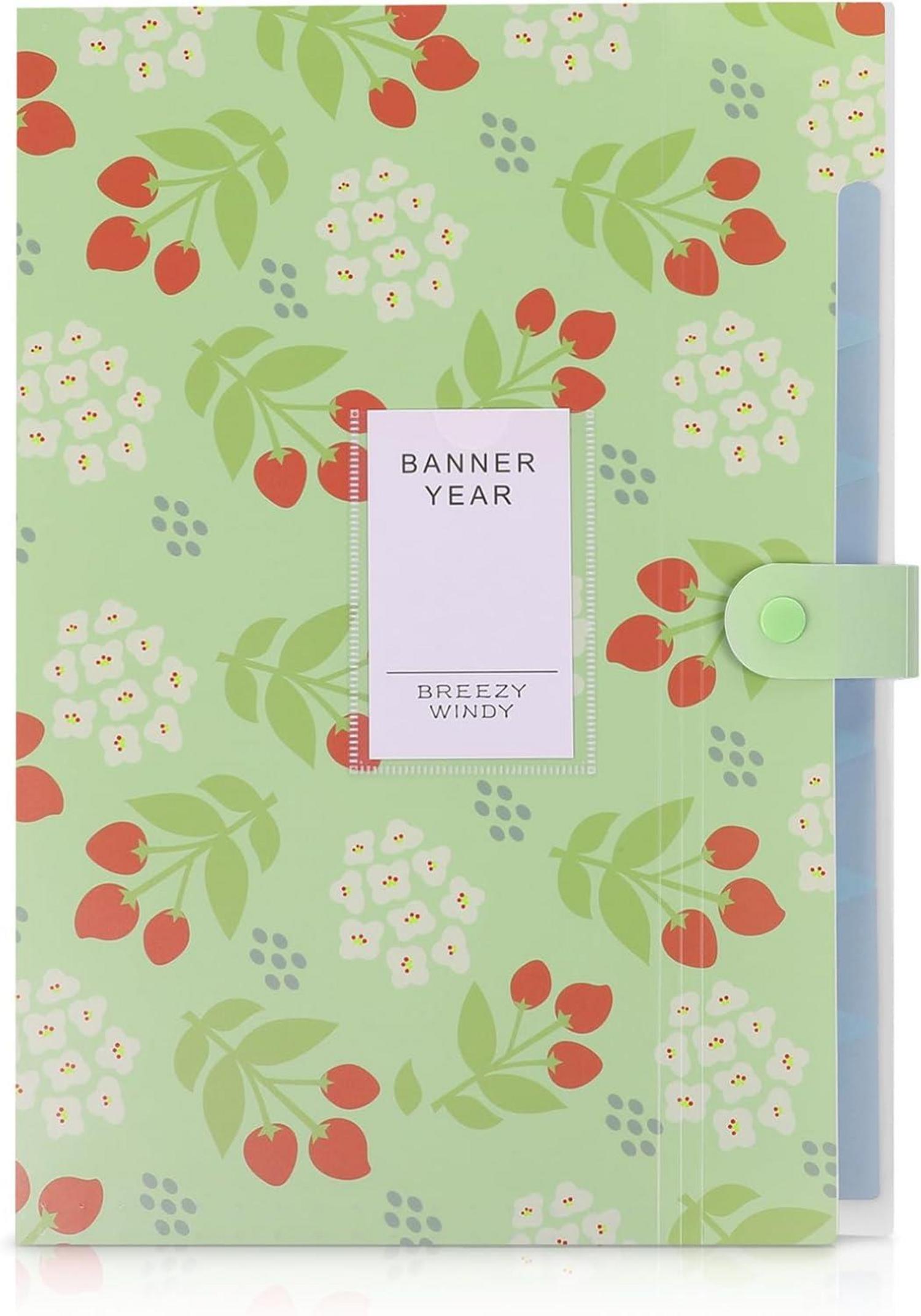 Fächermappe A4 Dokumentenmappe 8 Tasche PP Floral Bedruckt