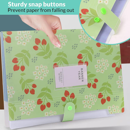Fächermappe A4 Floral Bedruckt Dokumentenmappe 8 Tasche PP Organizer