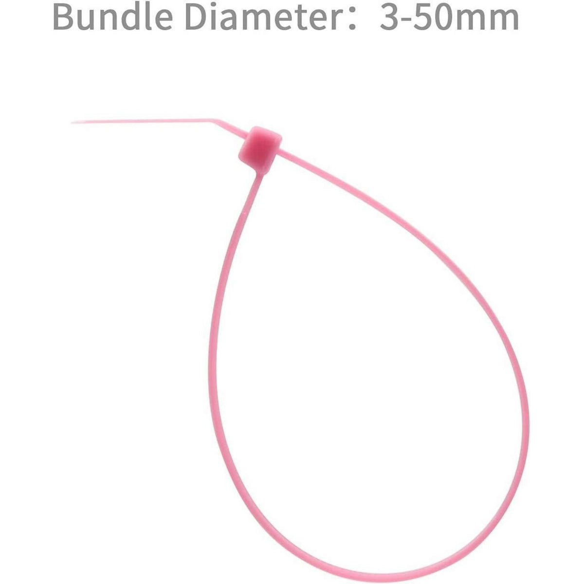 500 Rosa Kabelbinder 200mm – Robust & UV-Beständig