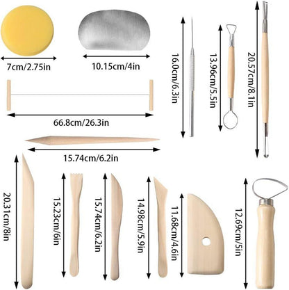 13-teiliges Töpferwerkzeug Set Keramik Sculpting Ton Modellierwerkzeug