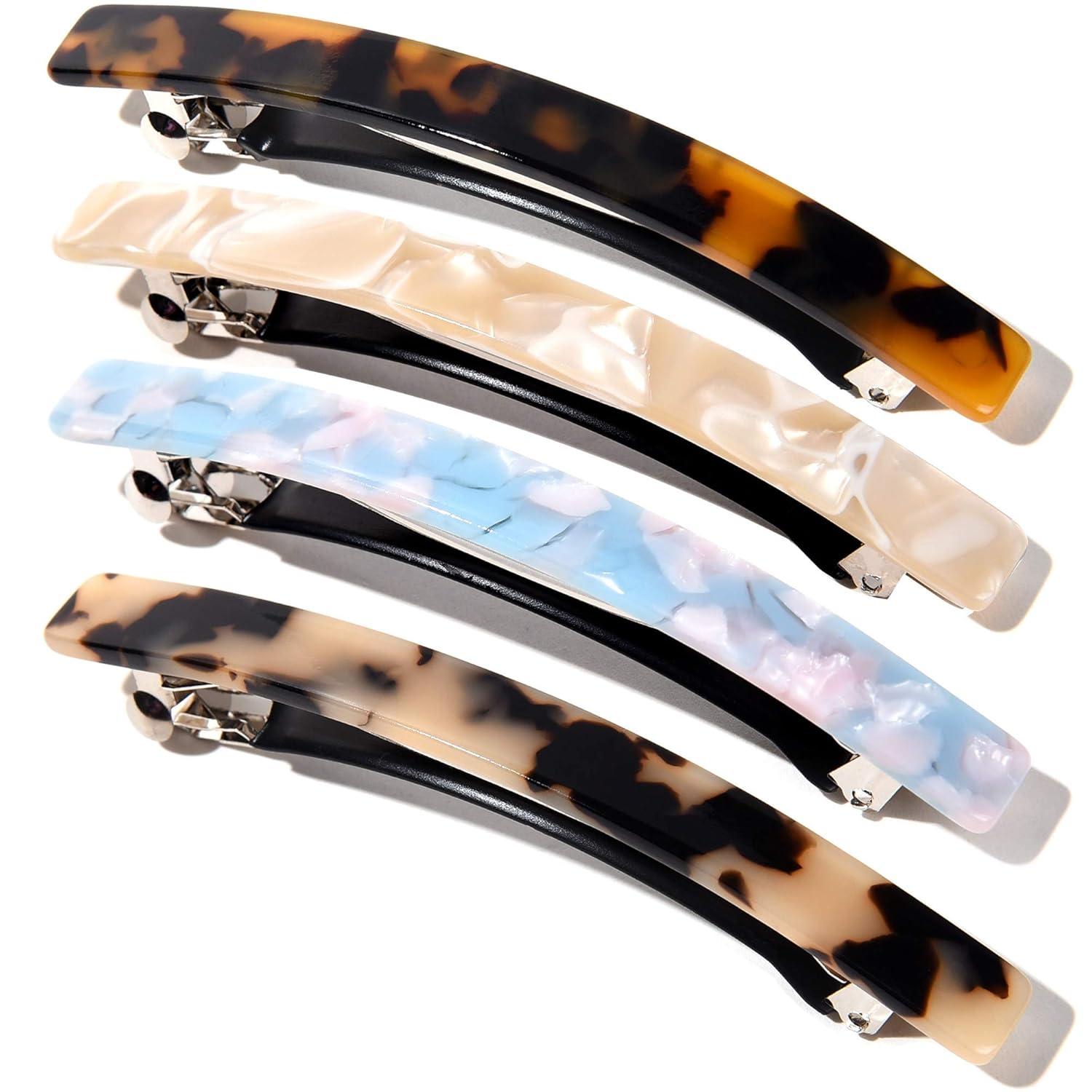 Große Zelluloid Leopard Automatische Haarspange 10 cm Haarclips