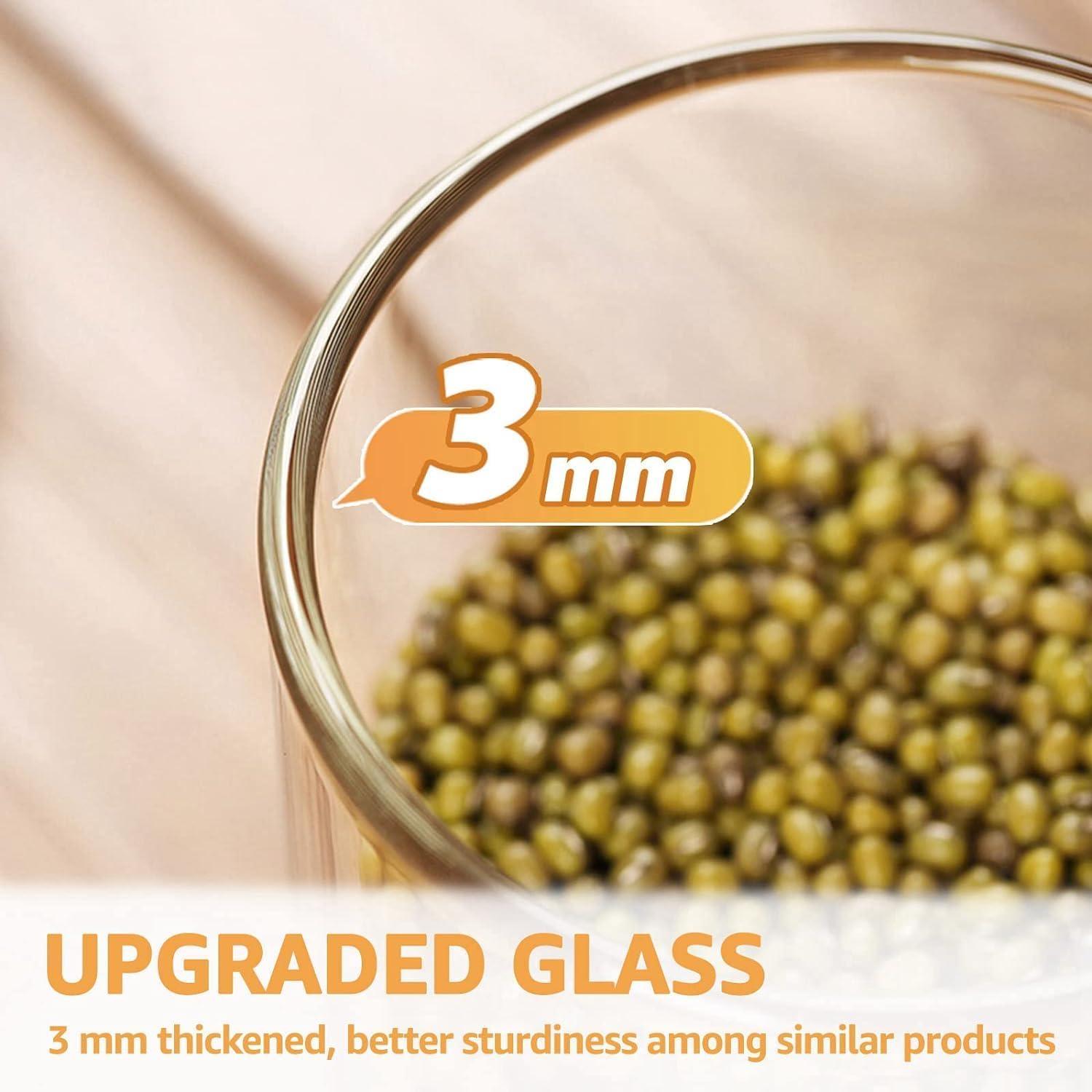 Glas Vorratsdosen Set 12er luftdicht Behälter Tee Gewürz 12x200ml