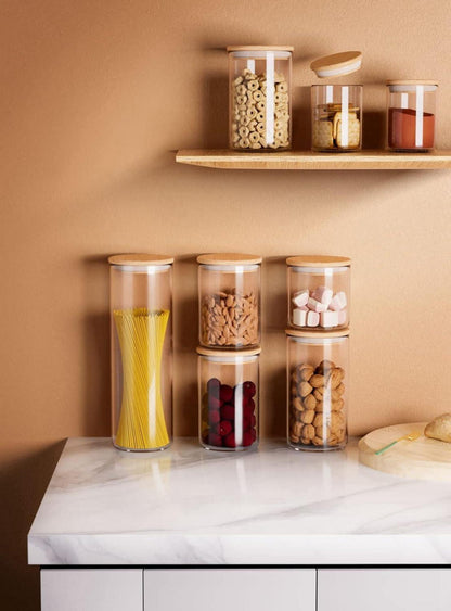 12er Set luftdichte Glas-Vorratsdosen 200ml Küche Tee Aufbewahrung