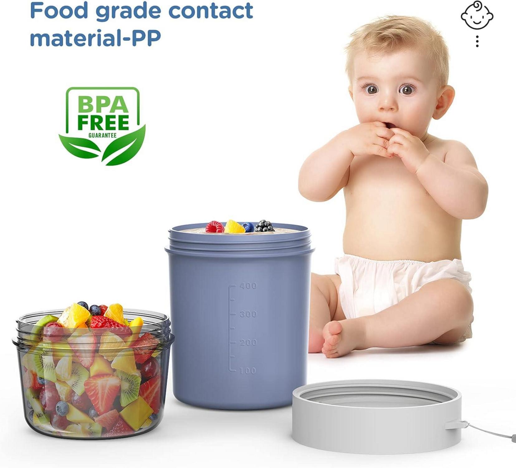 Müslibecher to Go Joghurtbecher Auslaufsicher 560ml+310ml Blau