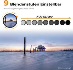82mm Nano-X ND2-400 Vario ND Filter mit PU-Leder